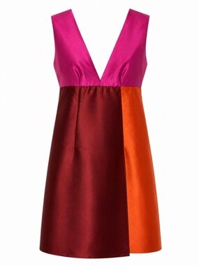 Gianluca Capannolo Patchwork Colorblock Mikado Dress Women's Medium (Size IT 42)